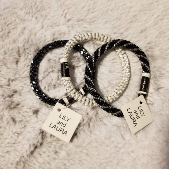 Trio of handmade bracelets from Nepal - Picture 1 of 4